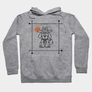 simple Cowboy Dog Design Hoodie